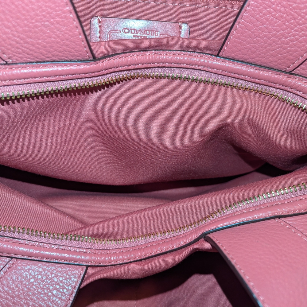 LOW START Coach Lexy Vintage Pink Berry Leather Shoulder Bag - Picture 5 of 5